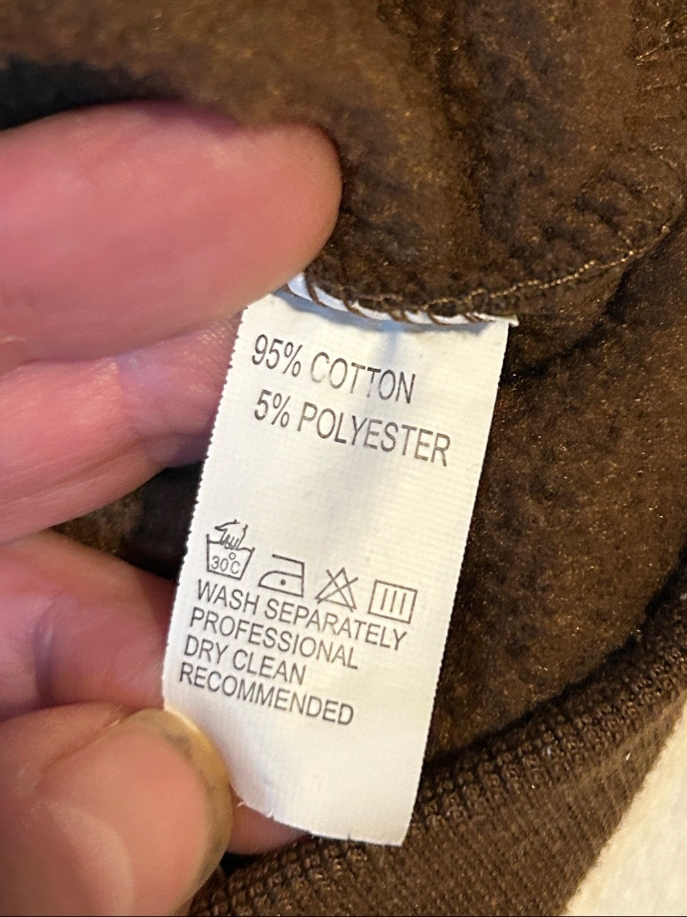 Brown crewneck sweatshirt with cute embroidered mushroom -size M - Picture 6 of 9
